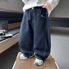 Boys Casual Denim Pants Simple Long Trousers
