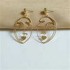 Earring accessories retro hollow niche accessories