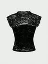 Y2K Lace Transparent Back Top