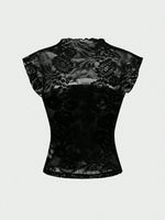 Y2K Lace Transparent Back Top
