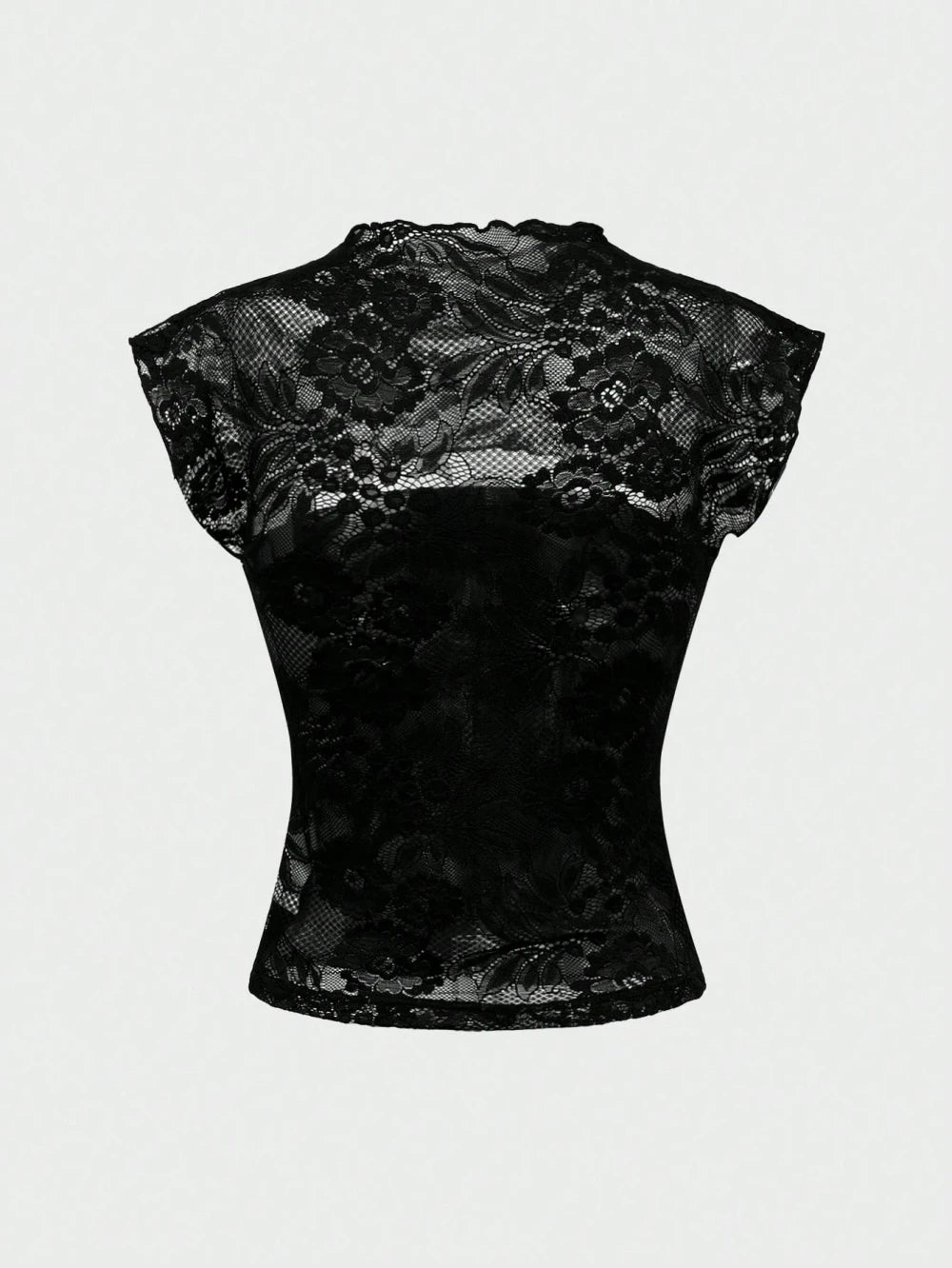 Y2K Lace Transparent Back Top