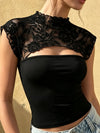 Y2K Lace Transparent Back Top