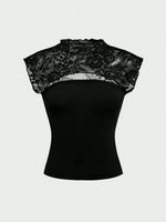 Y2K Lace Transparent Back Top