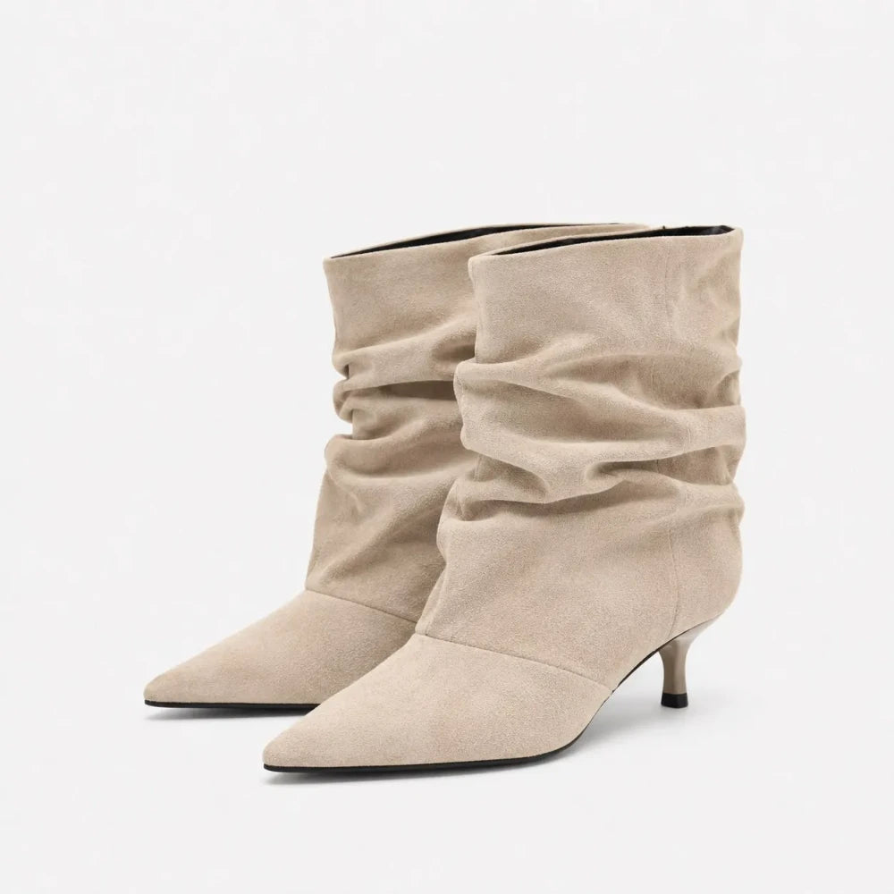 French Style Suede Ankle Boots