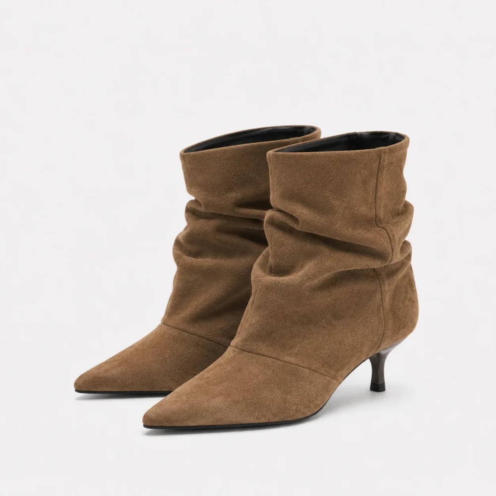 French Style Suede Ankle Boots