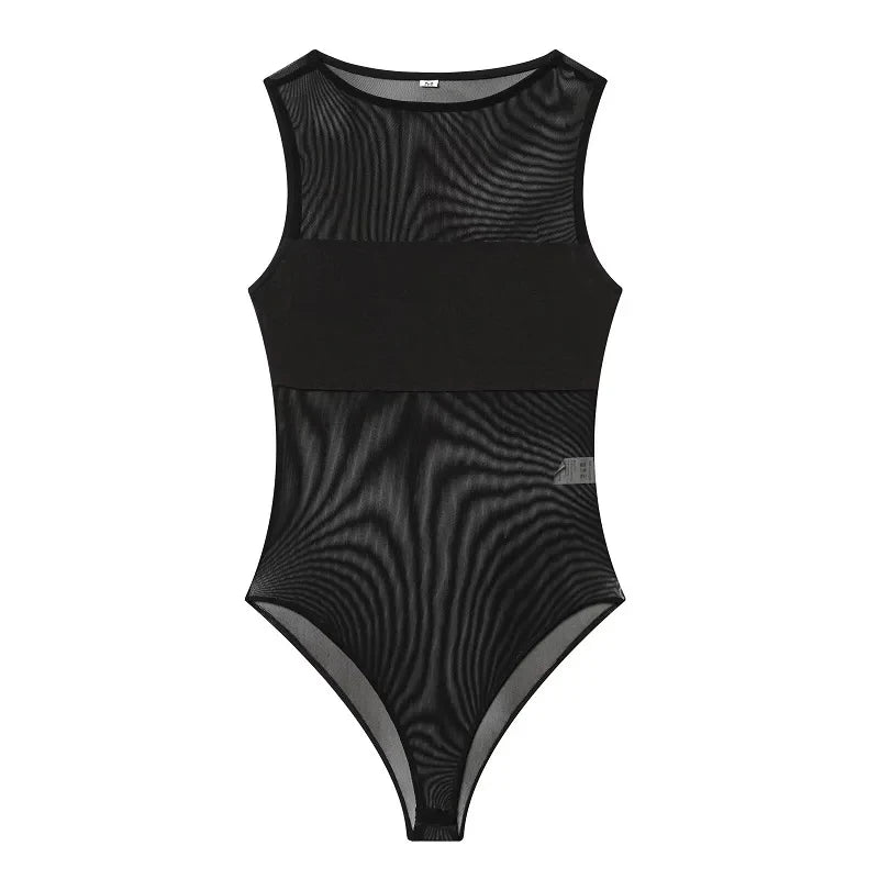 Sexy Mesh Tulle Bodysuit