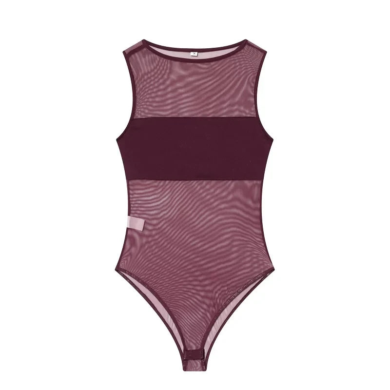 Sexy Mesh Tulle Bodysuit