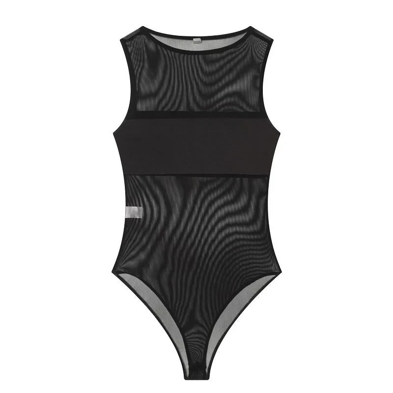 Sexy Mesh Tulle Bodysuit
