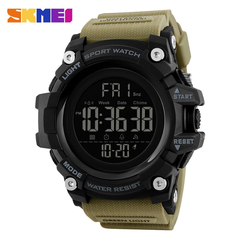 SKMEI  1384 Men's Sports Watch Fashion Digital Mens Watches Waterproof Countdown Dual Time shock Wristwatches Relogio Masculino