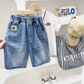 Denim Shorts Mid-Length Jean Pants for Kids and Toddlers
