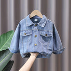 Kids Boys Denim Jacket Spring Autumn Casual Jean Coat