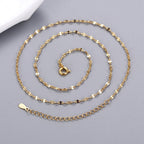 New fashion lip chain with chain female clavicle tile necklace extended tail chain personality sweater chain accessories