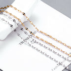 New fashion lip chain with chain female clavicle tile necklace extended tail chain personality sweater chain accessories