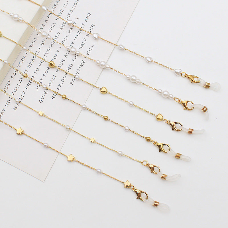 New Handmade Chain Pearl Chain Accessories Anti-Drop Glasses Chain Mask Chain