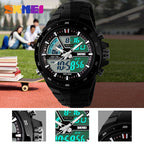 SKMEI 1016 Sport Watch Men Fashion Casual Alarm Clock Waterproof Military Chrono Dual Display Wristwatches Relogio Masculino