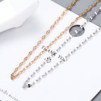 New fashion lip chain with chain female clavicle tile necklace extended tail chain personality sweater chain accessories