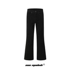 Street Style High-Street Flared Denim Trousers