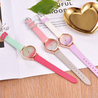 Brand Leather Quartz Women's Watch Ladies Fashion Watch Women Wristwatches Clock relogio feminino masculino W50