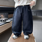 Boys Casual Denim Pants Simple Long Trousers