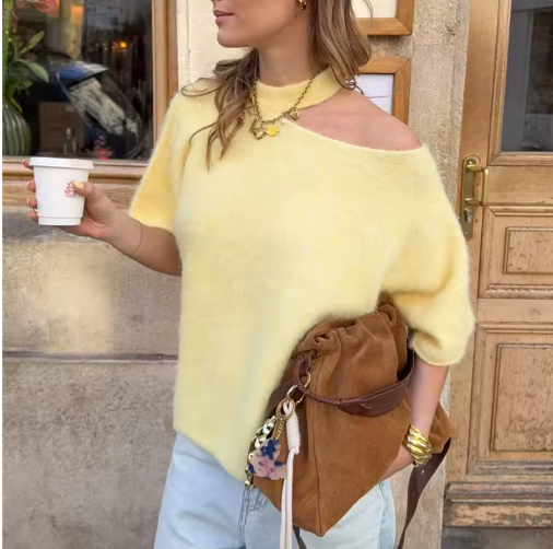 Luna Off-Shoulder Knit Sweater