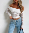 Floral Lace Mesh Crop Top